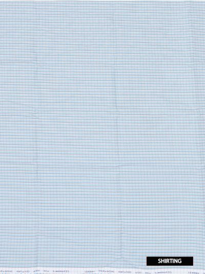 Classic Elegance Men's Mini Check Unstitched Shirt and Trouser Fabric Set