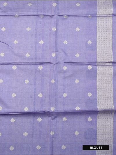 Gracecharm Art Dupion Floral Bud Butta Circle Medallion Pallu Saree