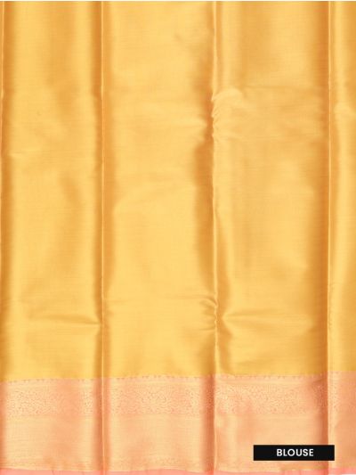Gracecharm Tissue Soft Silk Dense Floral Jaal with Contrast Border Saree