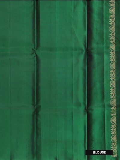 Kanmanie Soft Silk Floral Medallion Arrow Butta with 5 Inch Zari Lines Border Saree