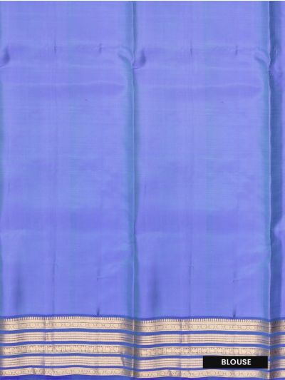 Kanmanie Soft Silk Dual-Tone Lotus Bud Butta with Traditional Border Saree