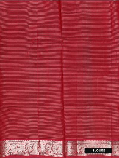 Gracecharm Silk Cotton Pin Stripe Contrast Border Saree