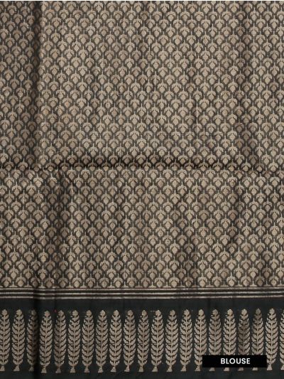 Gracecharm Kota Tussar Contour Jaal Floral Border Broken-Line Pallu Saree