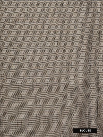 Gracecharm Kota Tussar Serrated Zigzag Black Border Pallu Saree