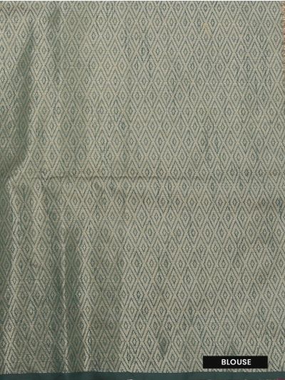 Gracecharm Kota Tussar Leaf Vein Jaal Contrast Trellis Pallu Saree