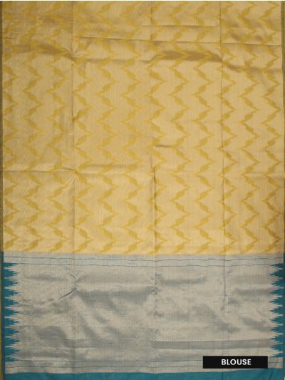 Gracecharm Kota Tussar Serrated Zigzag Temple-Edge Pallu Saree