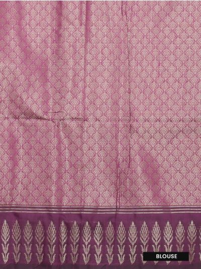 Gracecharm Kota Tussar Leaf Jaal Feather Border Trellis Pallu Saree