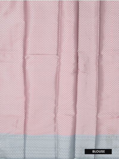 Gracecharm Fancy Semi Tissue Gopuram Butta Geometric Chevron-Diamond Pallu Saree