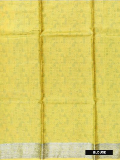 Graceful Essence Tussar Silk Floral Vine Print Leaf Butta Zari Border Saree