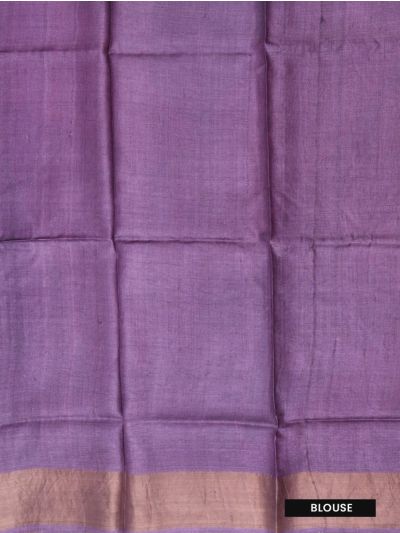 Graceful Essence Tussar Silk Tropical Banana Leaf Print Zari Border Saree