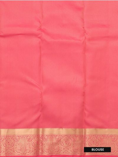 Gracecharm Uppada Silk Leaf Butta Check Paisley Border Saree