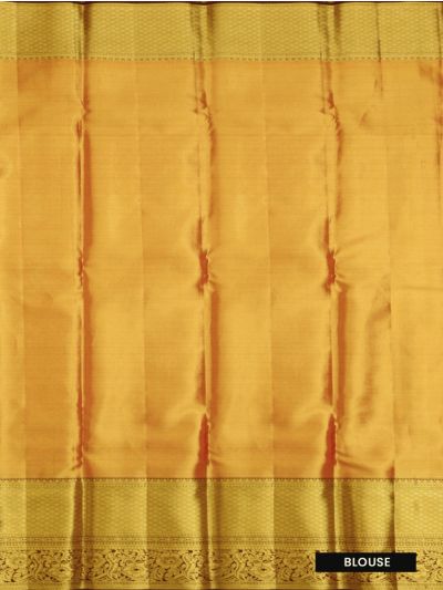 Gracecharm Pure Silk Floral Jaal Diagonal Leaf Stripe Pallu Saree