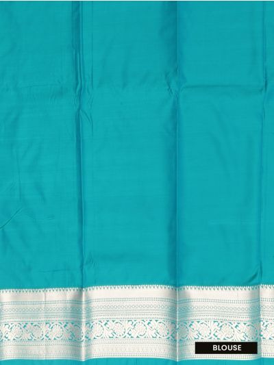 Gracecharm Gift Art Silk Fern Leaf Sprig Teardrop Medallion Pallu Saree