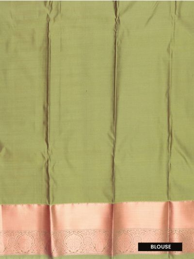 Gracecharm Gift Art Silk Botanical Sprig Teardrop Medallion Pallu Saree
