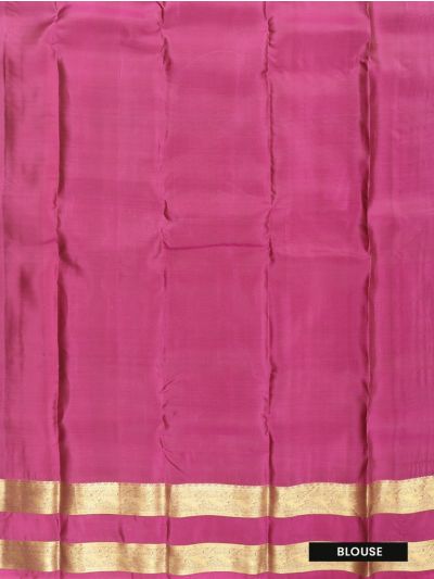 Gracecharm Silk Paisley Butta Pinstripe with Zari Border Saree