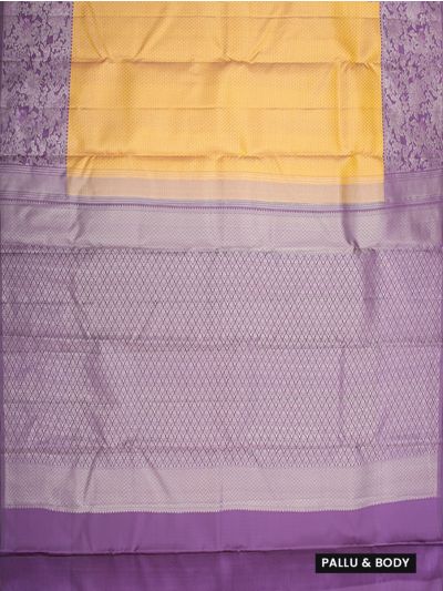 Vivaha Pure Silk Kanchipuram Micro Butta with Floral Border Saree