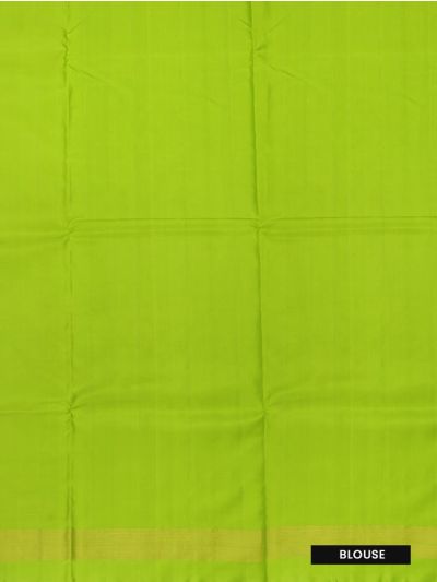 Kanmanie Soft Silk Hibiscus Butta with 5 Inch Tissue Asthiri Border Saree