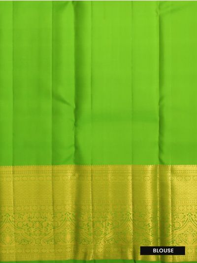 Vivaha Pure Silk Wedding Kanchipuram Checked Paisley Floral Zari Border Saree