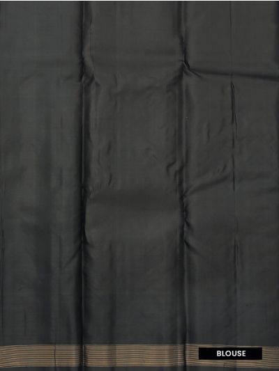 Gracecharm Pure Soft Silk Pinstripe Geometric Pallu Annapakshi Border Saree