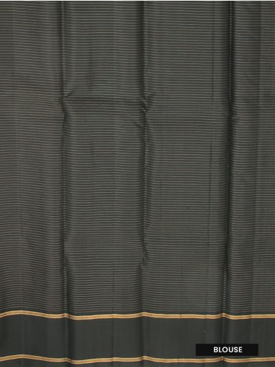 Gracecharm Pure Soft Silk Micro Check Striped Pallu Annapakshi Border Saree