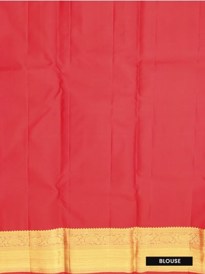 Vivaha Pure Silk Wedding Kanchipuram Floral Medallion Geometric Pallu Saree