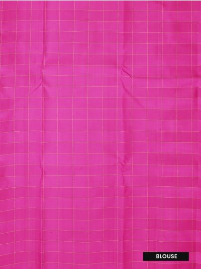 Vivaha Arani Pure Silk Large Check Contrast Windowpane Pallu Saree  