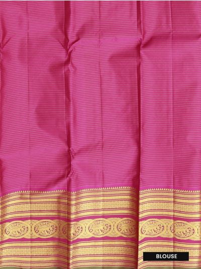 Vivaha Arani Pure Silk Micro Check Butta Diamond Pallu Elephant Border Saree