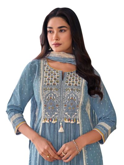 Graceful Muse Readymade Floral Yoke Embroidered Salwar Kameez