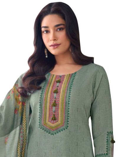Graceful Muse Readymade Floral Hem Geometric Salwar Kameez