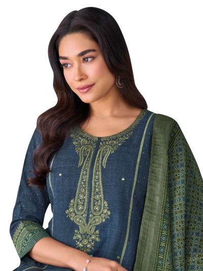 Graceful Muse Readymade Ornamental Paisley Panel Embroidered Salwar Kameez