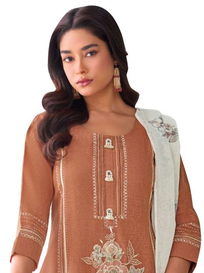 Graceful Muse Readymade Floral Bouquet Embroidered Salwar Kameez