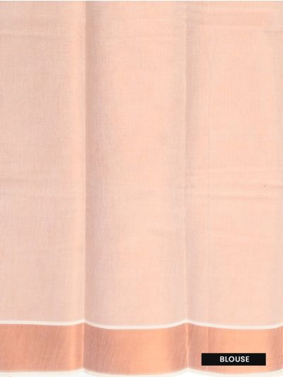 Kerala Cotton Abstract Floral Vine Sequin Embroidered Saree