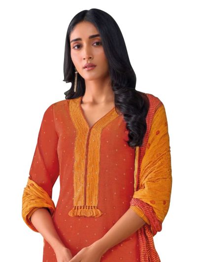 Graceful Muse Readymade Micro Butta Paisley Hem Salwar Kameez