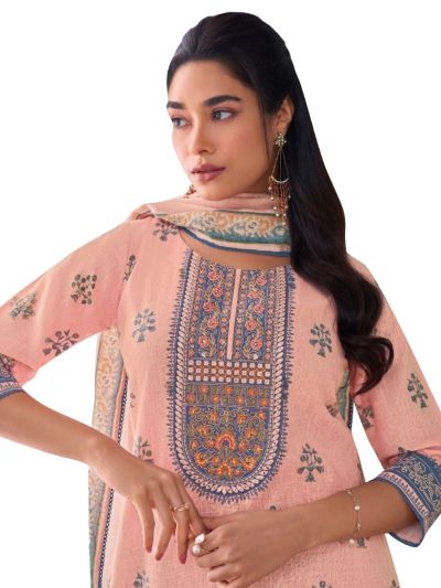 Graceful Muse Readymade Floral Panel Yoke Salwar Kameez