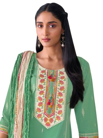 Graceful Muse Readymade Floral Panel Yoke Embroidered Salwar Kameez