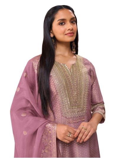 Graceful Muse Readymade Polka Butta Notch Neck Embroidered Salwar Kameez