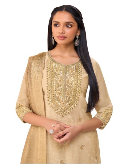Graceful Muse Readymade Floral Round Neck Embroidered Salwar Kameez
