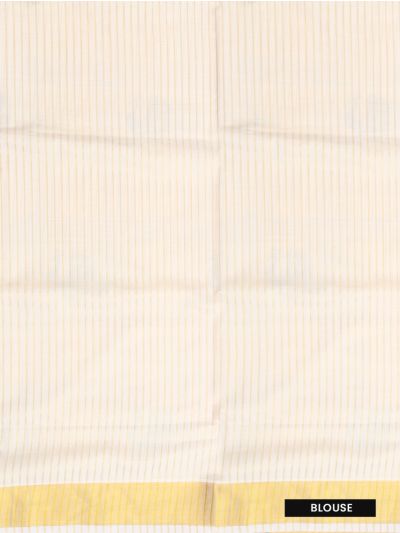 Kerala Cotton Checked Peacock Motif with Peacock Zari Border Saree