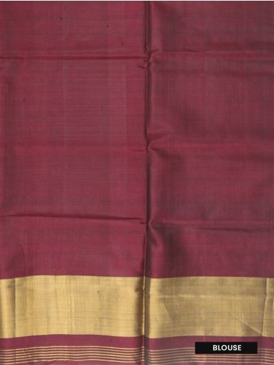 Pochampally Silk Geometric Floral Ikat with Floral Geometric Stripe Pallu Saree