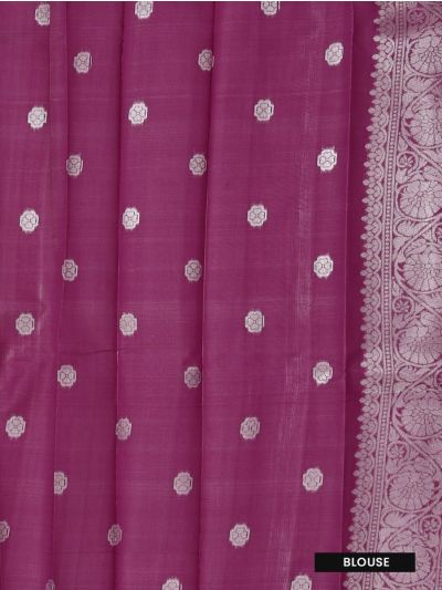 Couple Combo Lavender Shirt and Dhoti Set with Leaf Butta Saree