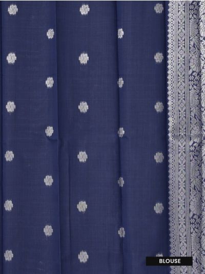Couple Combo Light Lavender Shirt and Dhoti Set with Geometric Butta Saree