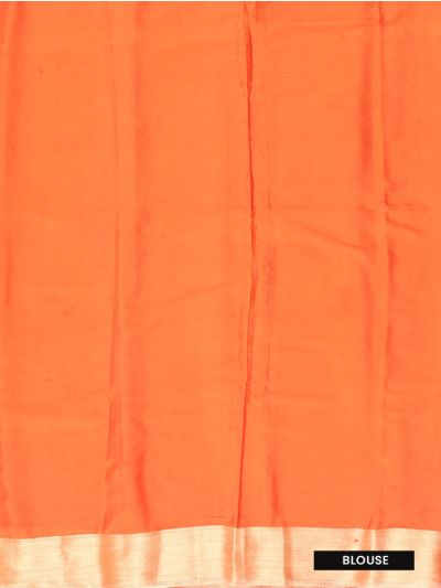 Gracecharm Fancy Chiffon Floral Vine Jaal with Geometric Pallu Saree
