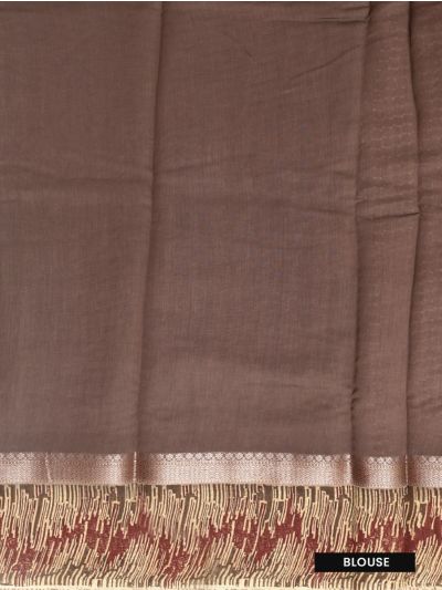 Gracecharm Chanderi Silk Micro Dash Butti with Geometric Pallu Saree