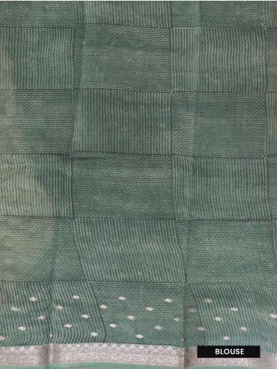 Gracecharm Chanderi Silk Abstract Pebble Print with Geometric Pallu Saree