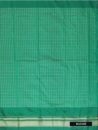 Dharward Cotton Fuchsia Zari Checks Twin Stripe Pallu Saree