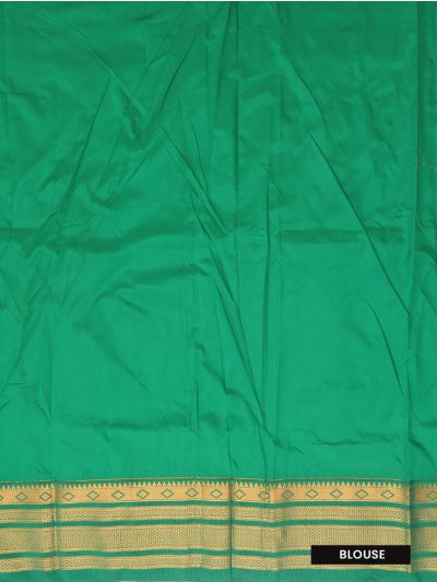 Dharward Cotton Magenta Paisley Checks Mango Pallu Saree