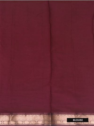 Silk Cotton Coral Pink Checks Diamond Lattice Pallu Saree