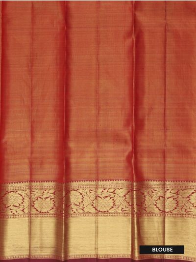 Vivaha Kanchipuram Pure Silk Floral Vine Jaal with Interlocking Zari Pallu Saree