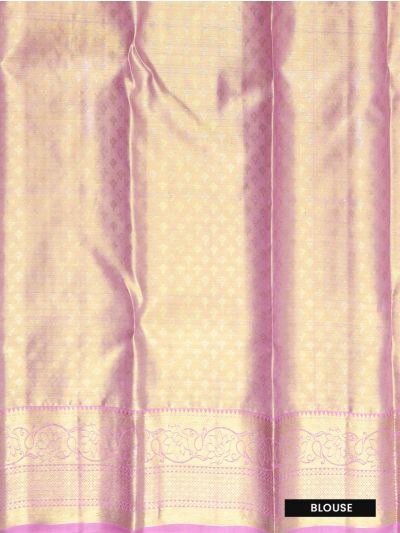 Vivaha Kanchipuram Tissue Silk Floral Vine Jaal with Diamond Zari Pallu Saree