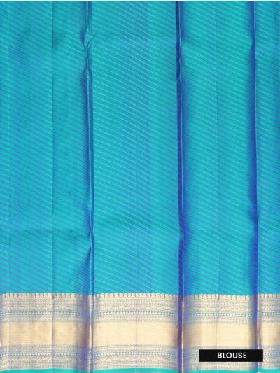 Vivaha Kanchipuram Pure Silk Floral Vine and Square Motif with Geometric Pallu Saree